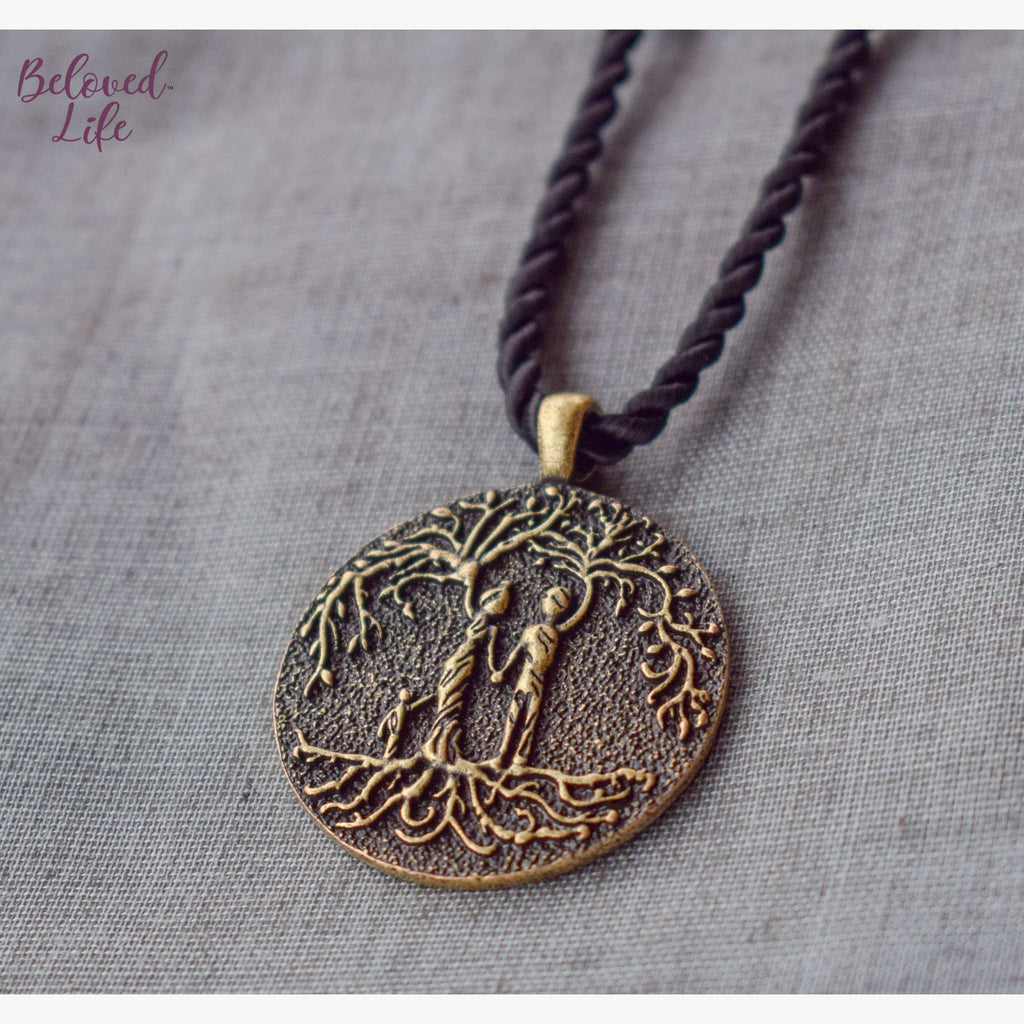 Parents & Son 'Tree of Life' Pendant Necklace [Bronze ...
