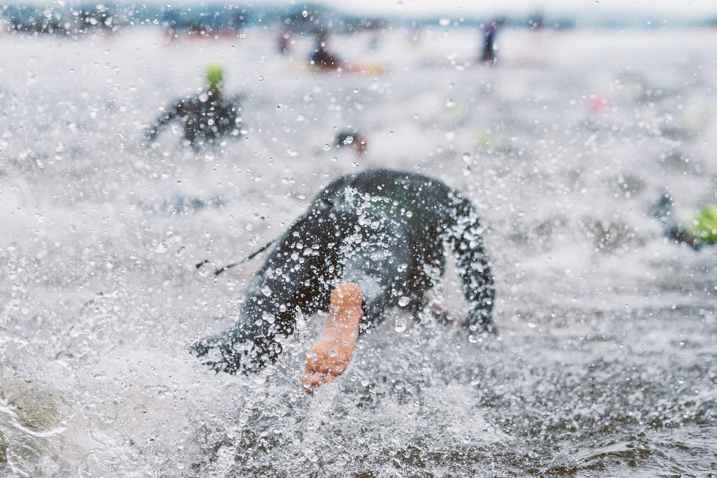 triathlon start line