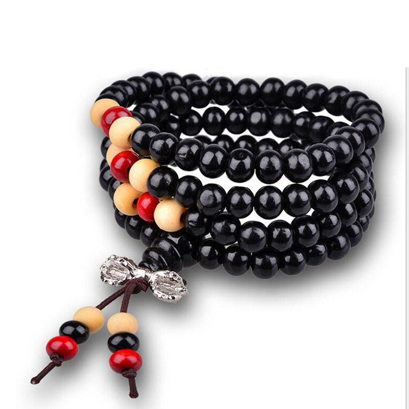 5 Colors 6mm 108 Prayer Bead Mala Multi-layer Bracelet Women Men Sandalwood Buddhist Buddha Meditati