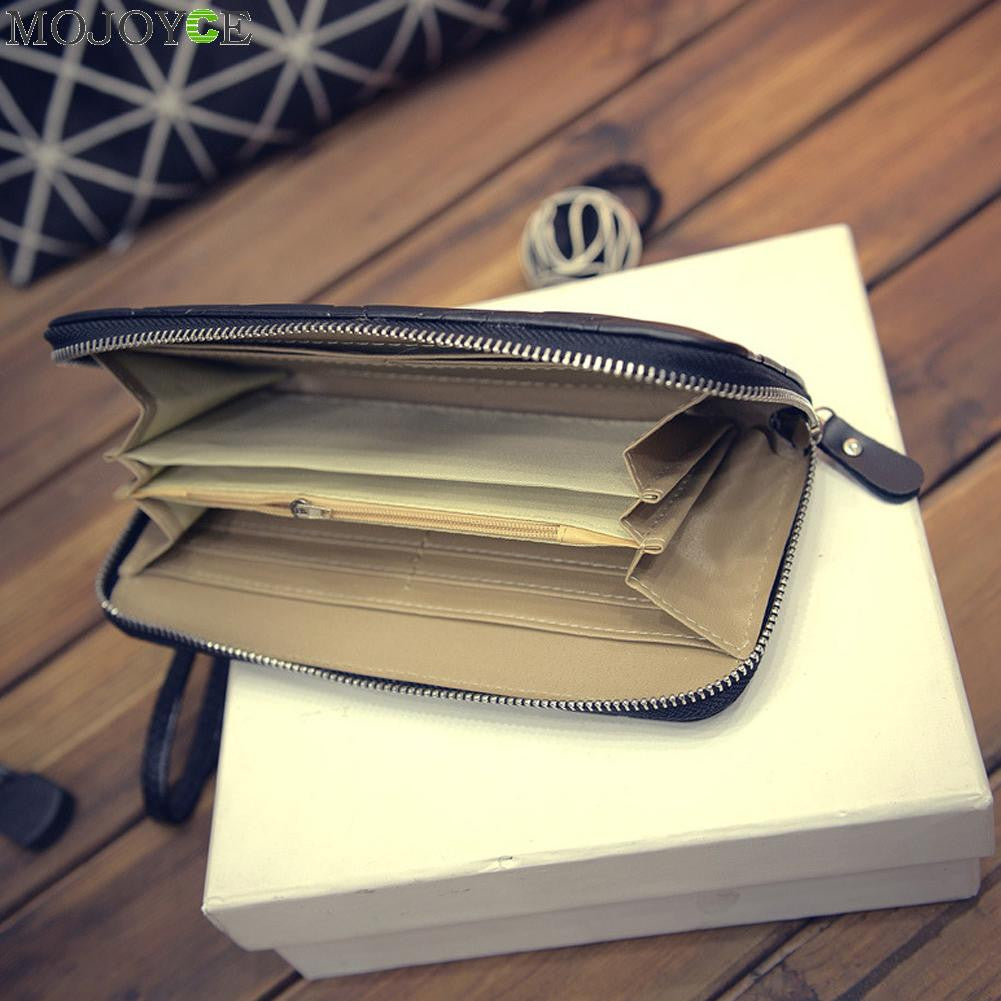 Fashion Women Clutch Long Purse Leather Wallet Card Holder Handbag Bag Long Coin Purse Leather Card 