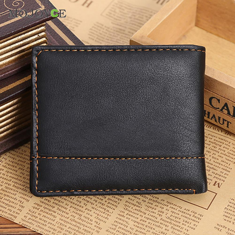 Mens Leather Wallets Bifold Wallet Pockets Credit/ID Card Receipt Holder Coin Purse Card Holder Mult