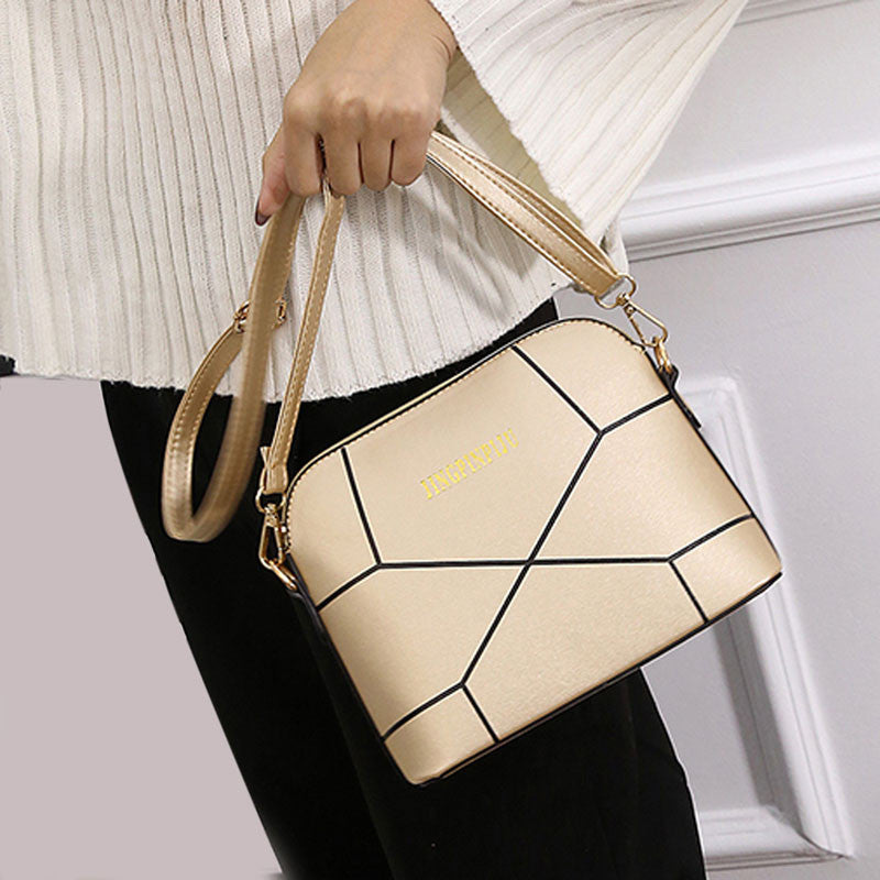 New Fashion Women Leather Handbag PU Zipper Crossbody Shoulder Bag Women Messenger Bags Printing Tot