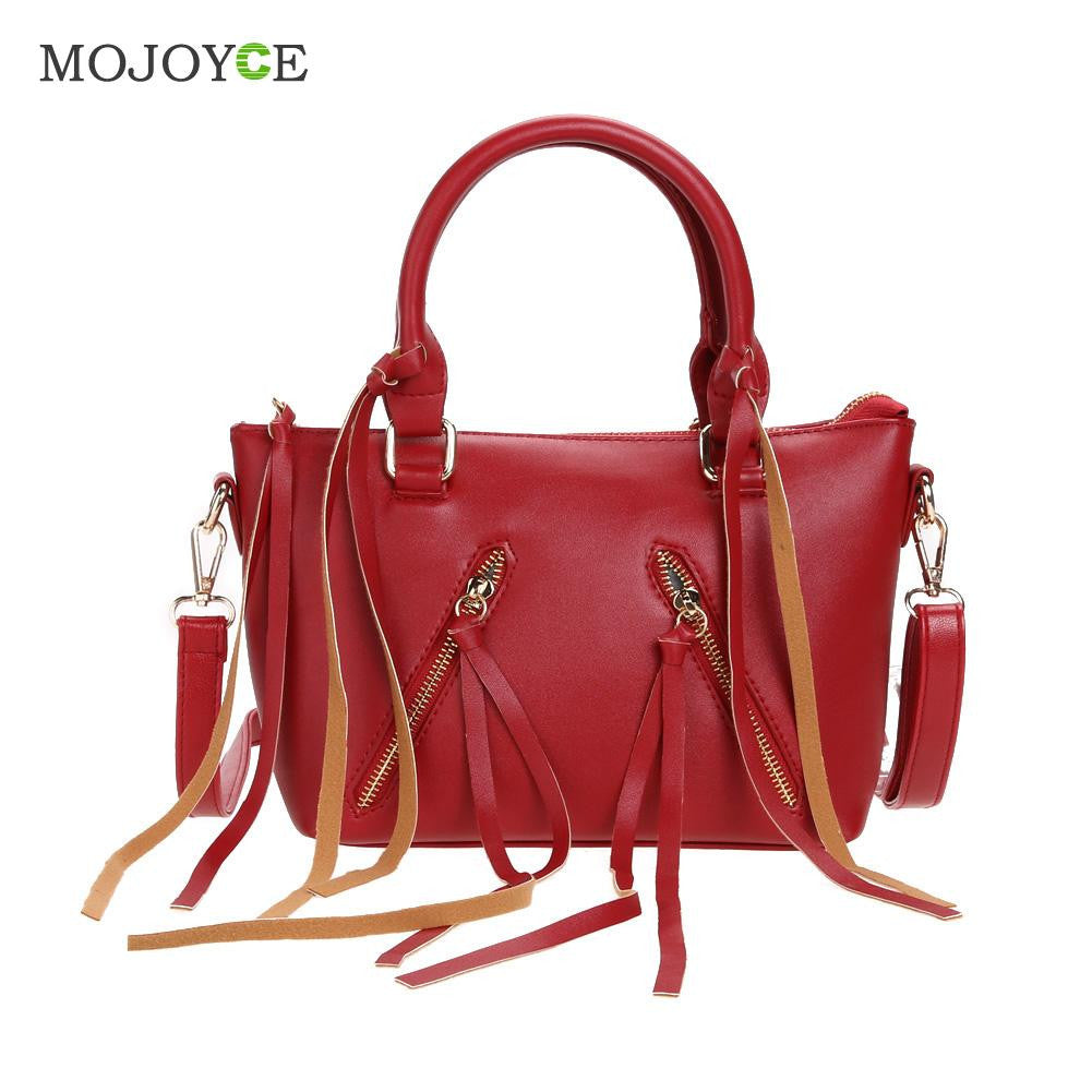 New Fasion Women Leather Handbags Tassels Shoulder Cross Body Women Messenger Bag Large Capacity Wom