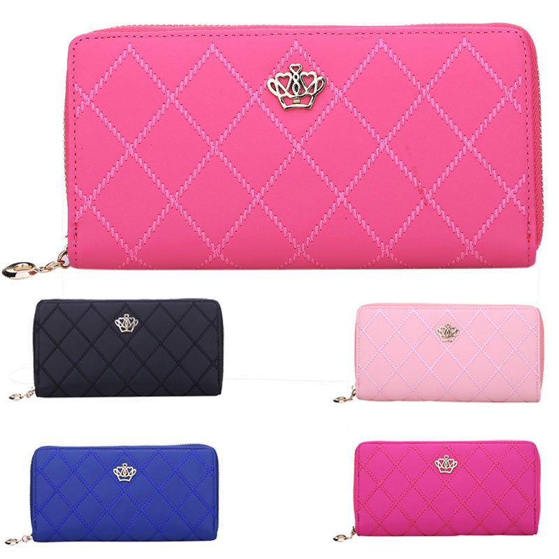 Womens Wallets and Purses Leather Wallet Long Card Holder Zipper Case Purse Handbag Wallet Women Lux