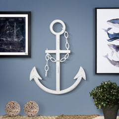 White anchor wall decor