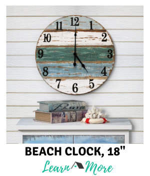 18 inch beach farmhouse clock