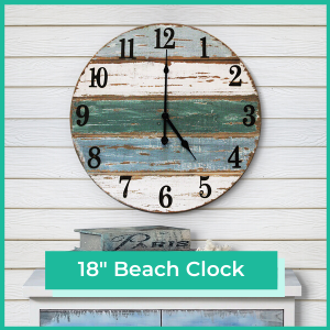 18 inch beach farmhouse clock