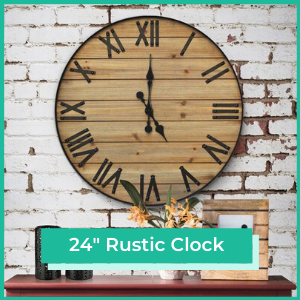 24 inch Rustic wall clock