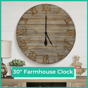 30 inch farmhouse wall clock