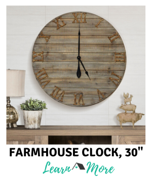 farmhouse clock 30 inch