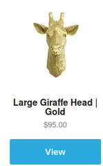 Gold Giraffe Head