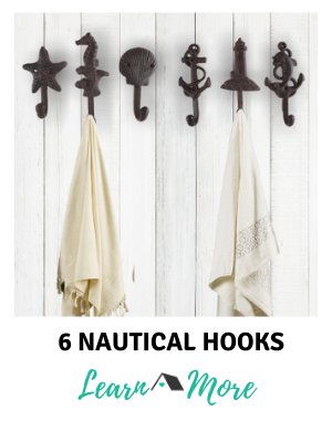 6 nautical wall hooks