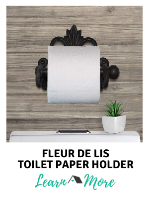 Fleur de lis toilet paper holder