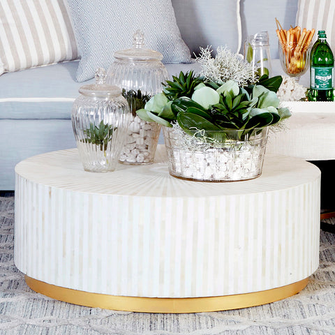 Makayla Gold Coffee Table - Gold Furniture