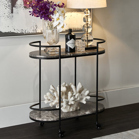 Southside Marble Drinks Trolley | Attica Luxury Furniture Sydney