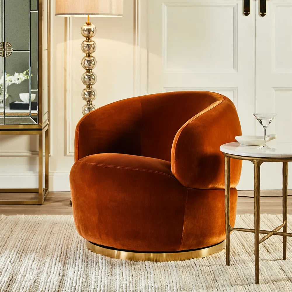 caramel armchair