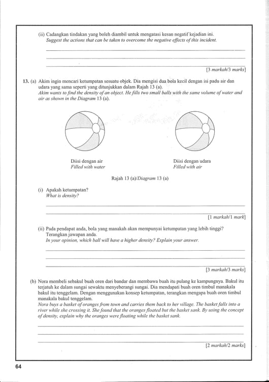 Kunci Emas Bank Soalan PT3 (Sains/Science) Tingkatan 1 