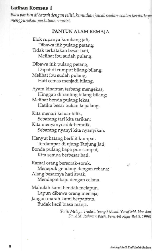 Pantun Kiasan Tingkatan 2 - MosOp