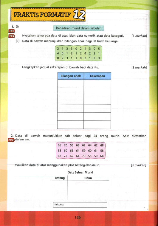 Latihan Matematik Tingkatan 1 / Bab1 1 1 Integer Worksheet  Pecahan