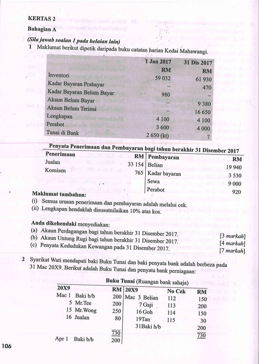 Buku Aktiviti Prinsip Perakaunan Tingkatan 5 Buddy Bookstore