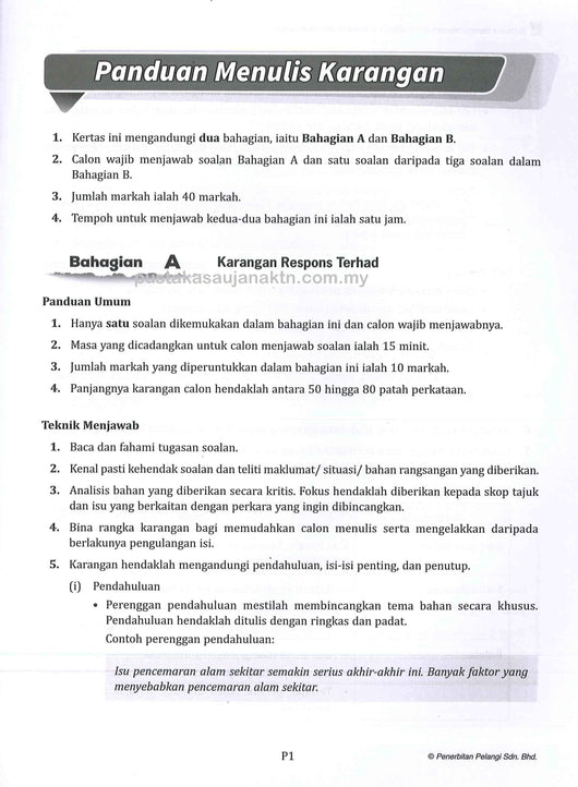 Bahasa Melayu Tingkatan 4 Kertas 2  nosstell