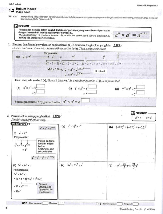 Alaf Sanjung Matematik Tingkatan 2 Jawapan – Buku Teks