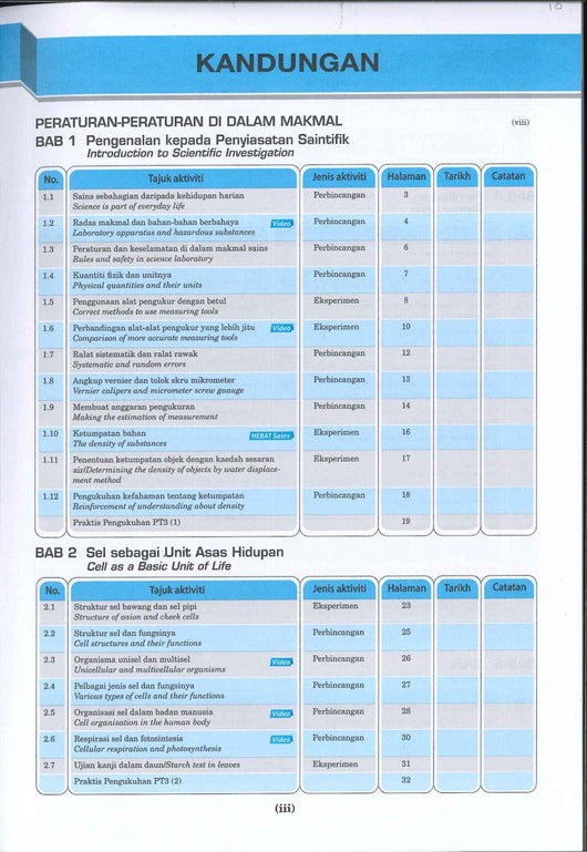 Jawapan Science Process Skills Tingkatan 1 Kssm – Buku Teks