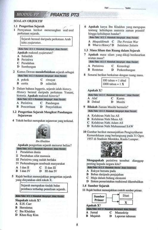 Jawapan Buku Sejarah Tingkatan 1 Kakuzusa