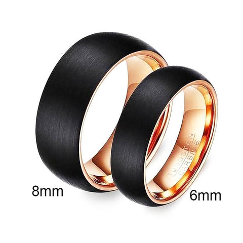 6mm wedding bands 8mm wedding bands in Singapore rose gold with black rings