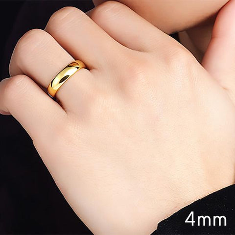 4mm wedding band on ring finger tungsten ring gold ring in Singapore