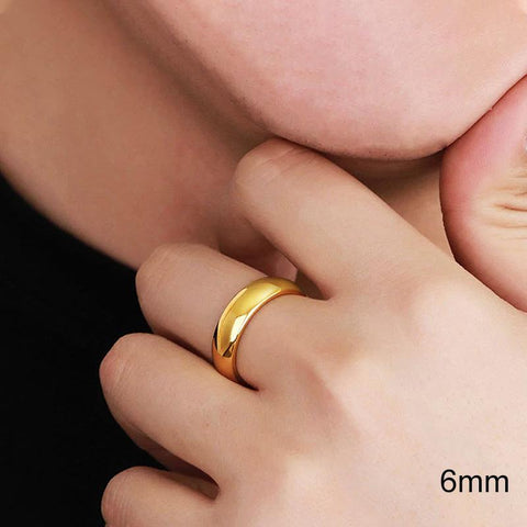 6 毫米金戒指钨钢结婚戒指新加坡的选择价格实惠的情侣戒指