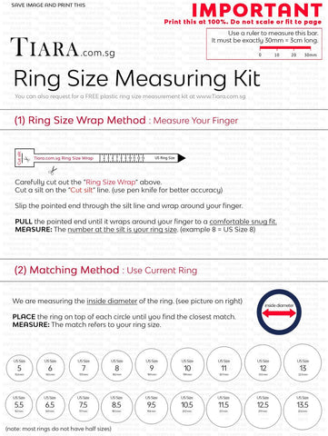 printable ring size chart from tiara ring size