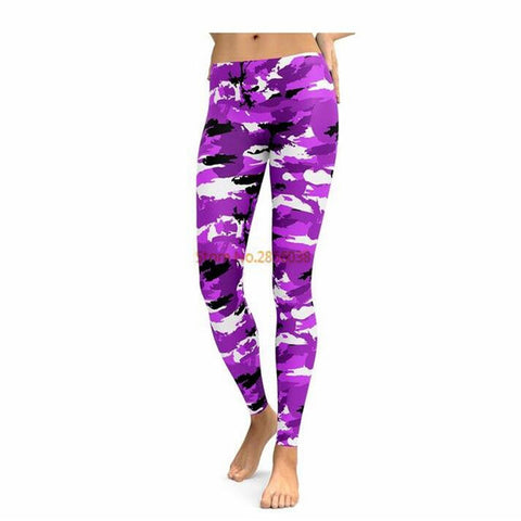 women's purple camo pants