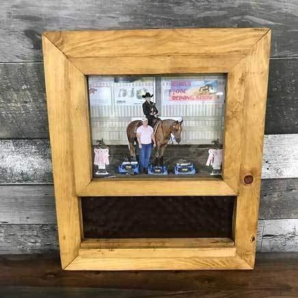 Belt buckle wall hanging display with picture frame for sale in Canada