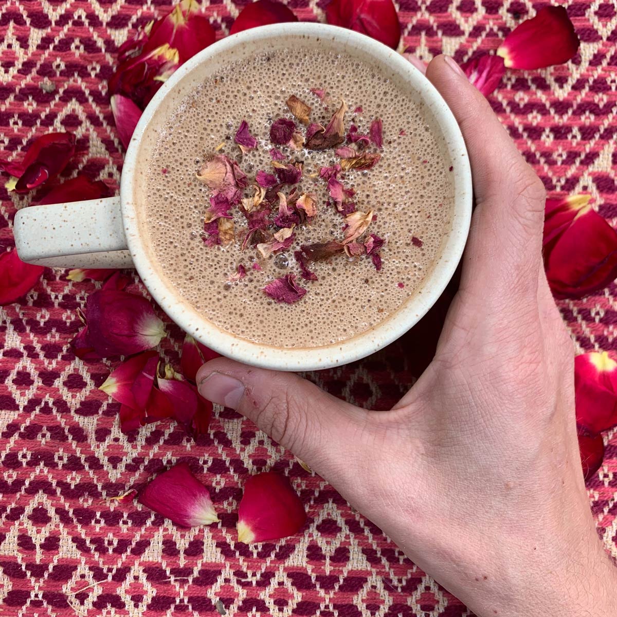 rose adaptogen latte rasa