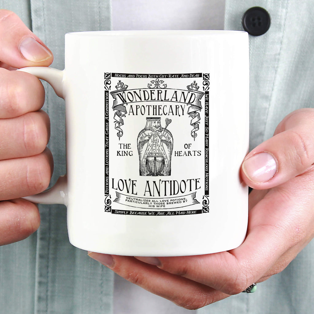 Alice in Wonderland 'Apothecary' Love Antidote Coffee/Tea Mug (The King of Hearts)