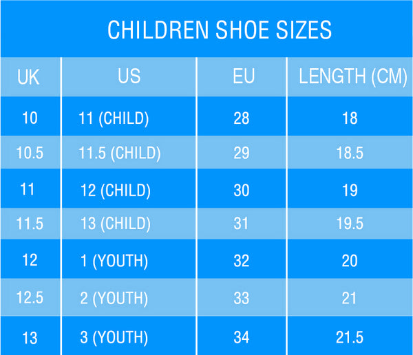 kids shoes to women's