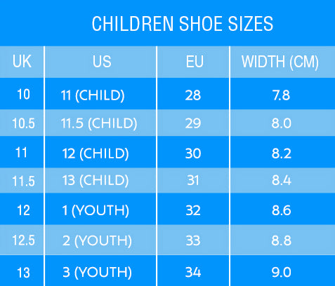 womens to kids size shoes