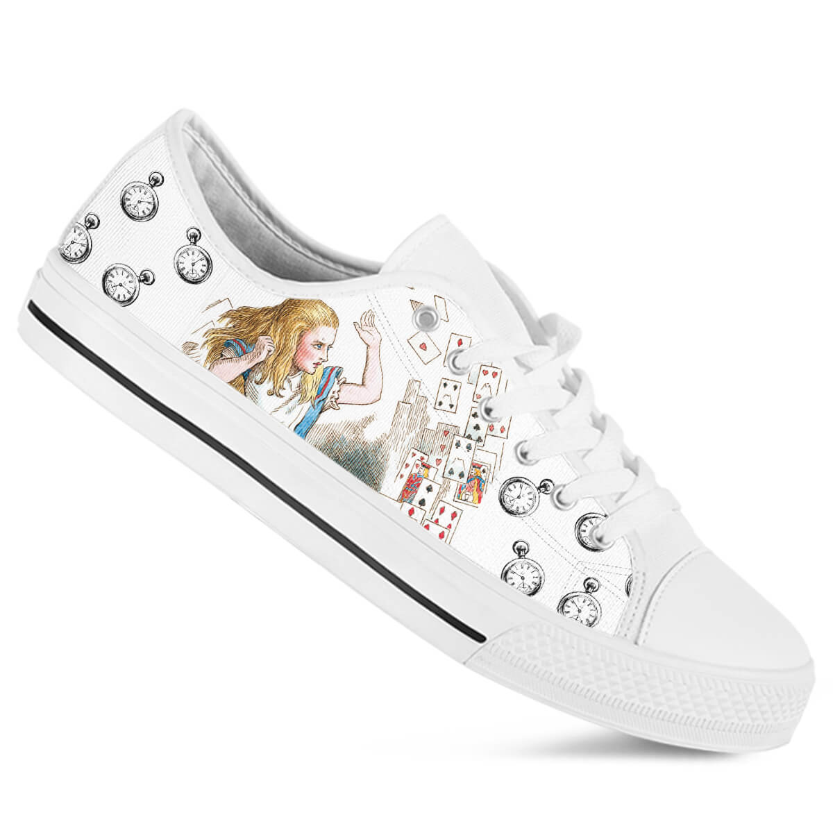 Alice in Wonderland Low-Top Canvas Shoes for Women - lovetrendify
