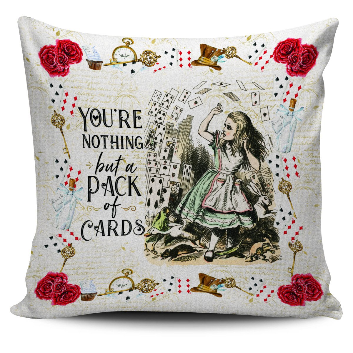 Alices Adventures In Wonderland Throw Pillow Cushion Cover Lovetrendify