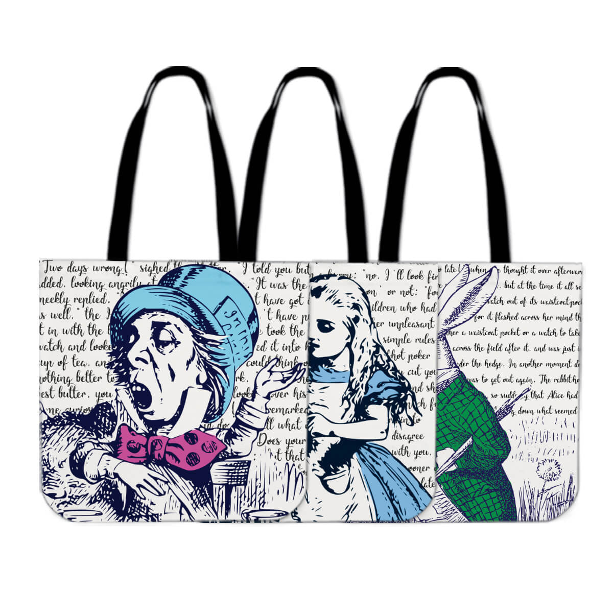 Alice in Wonderland Tote Bag - Literary Style [2017 Version] - lovetrendify