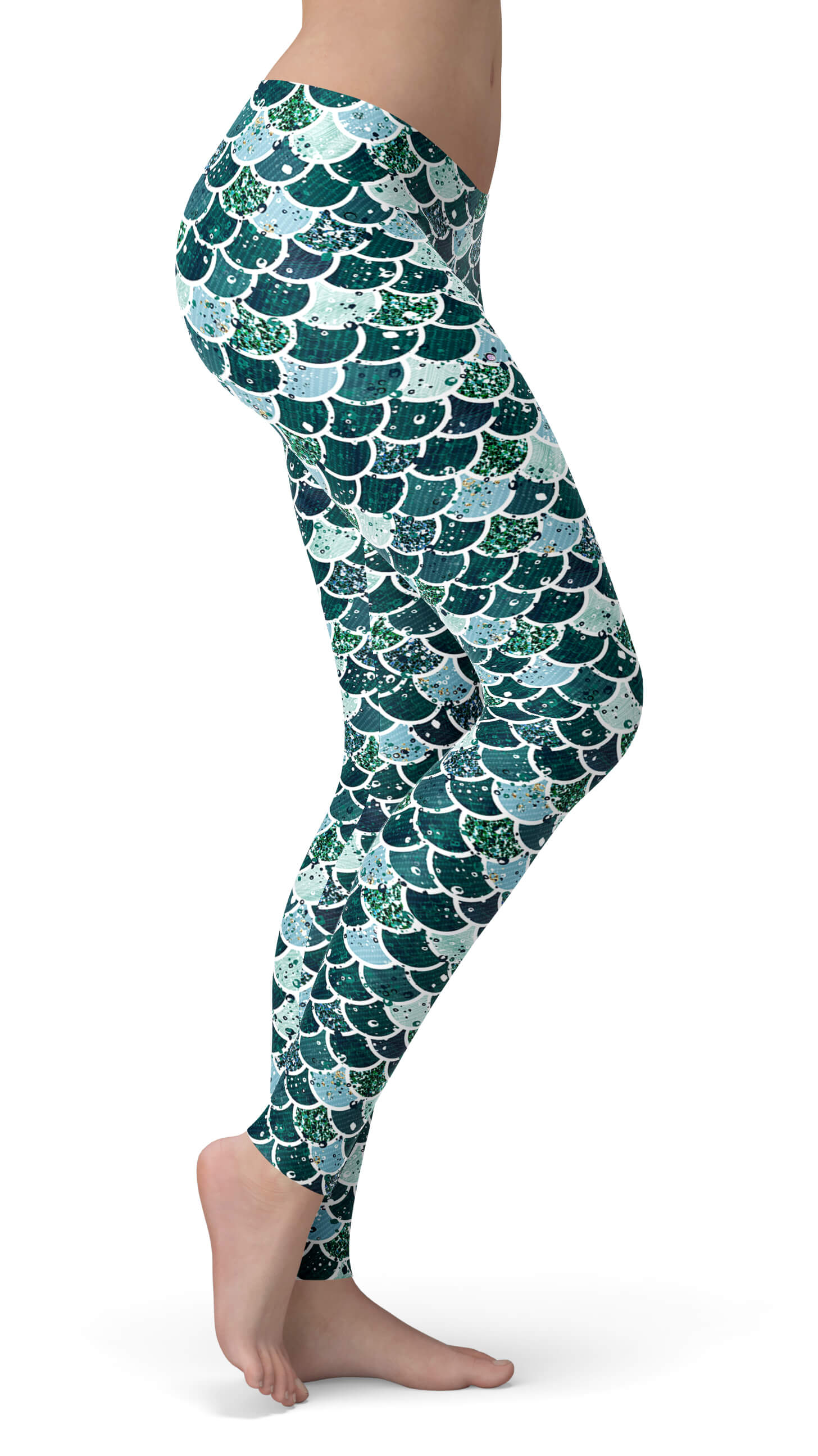 mermaid athletic leggings