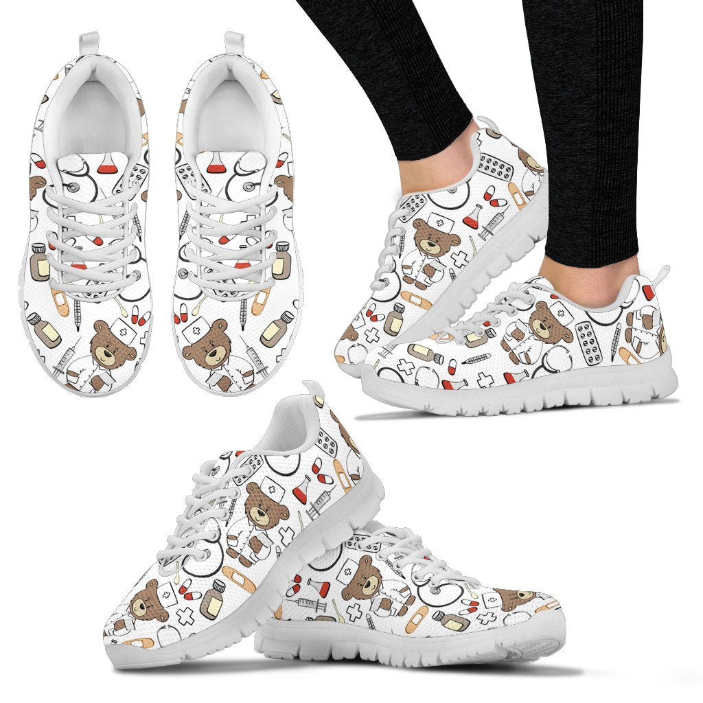 nurse sneakers with bears