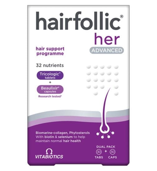 Vitabiotics Hairfollic Her Advanced 30 Tablets 30 Capsules Hairfollic Woman