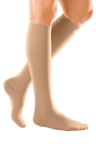 medi Duomed Soft (BS CCL 1) Compression Stockings Below Knee Closed Toe Beige Small | EasyMeds Pharmacy