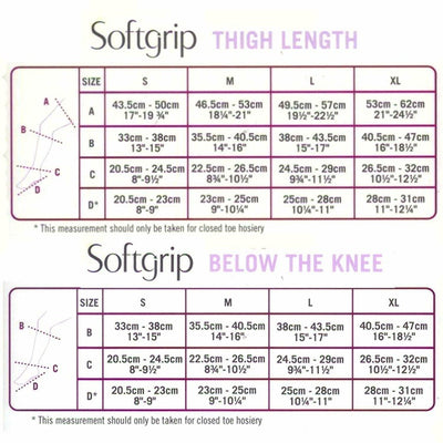 Scholl Softgrip Stockings: Class 1: Below Knee: Closed Toe - Natural -  Medium