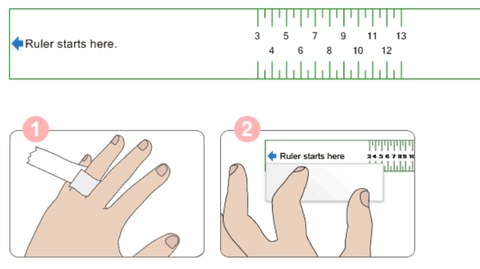 Ring Size Hand Chart
