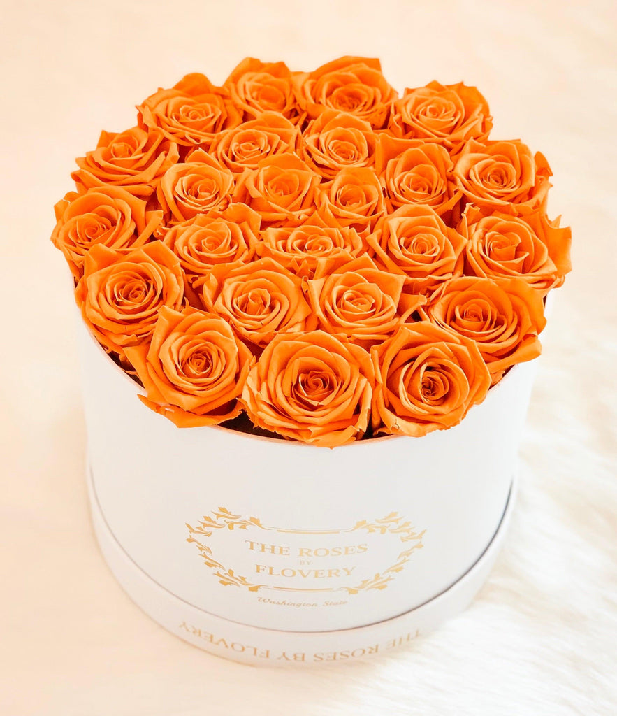 Medium Premium Preserved Orange Roses Flovery