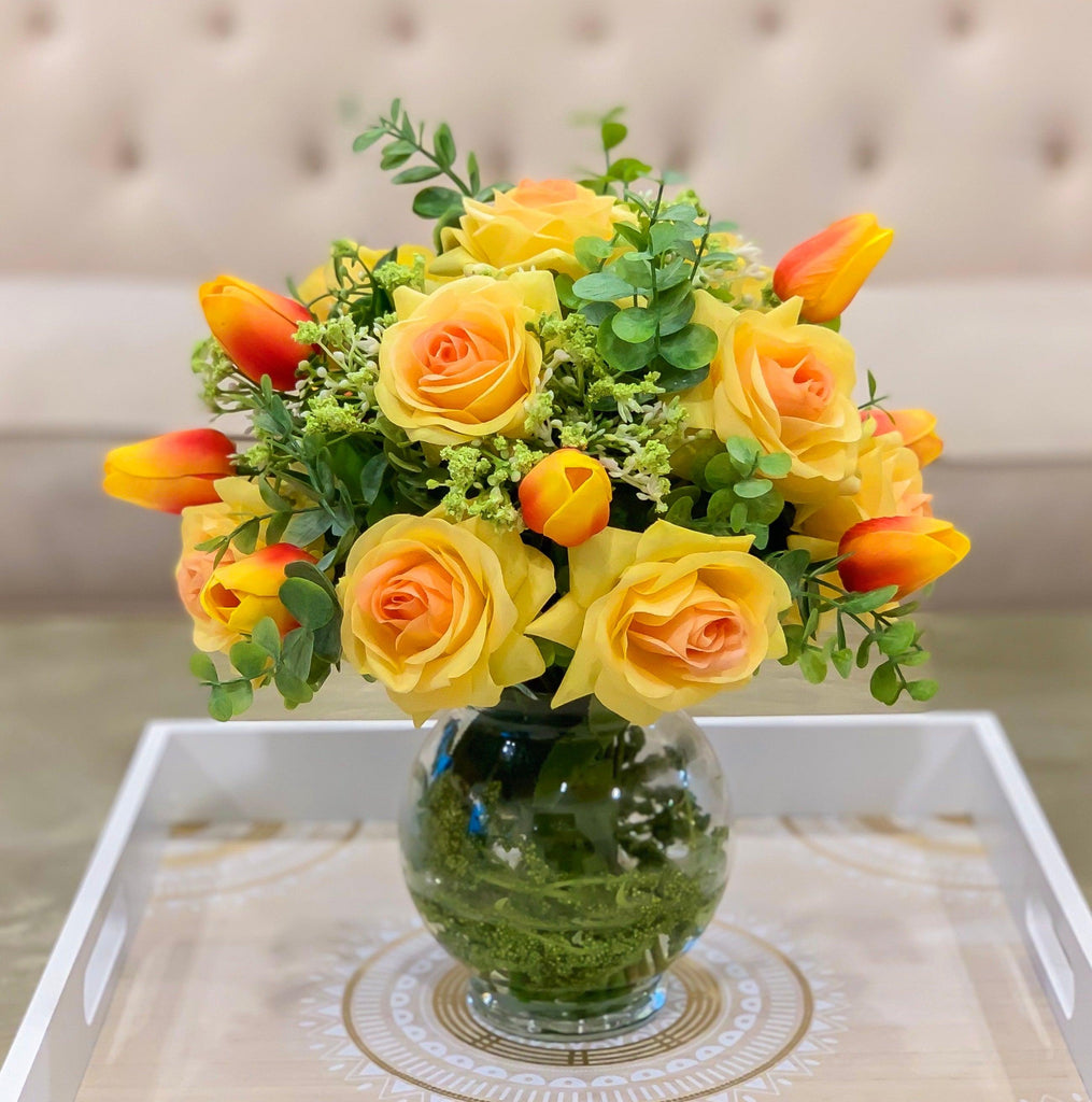 Yellow Roses Centerpiece – Flovery