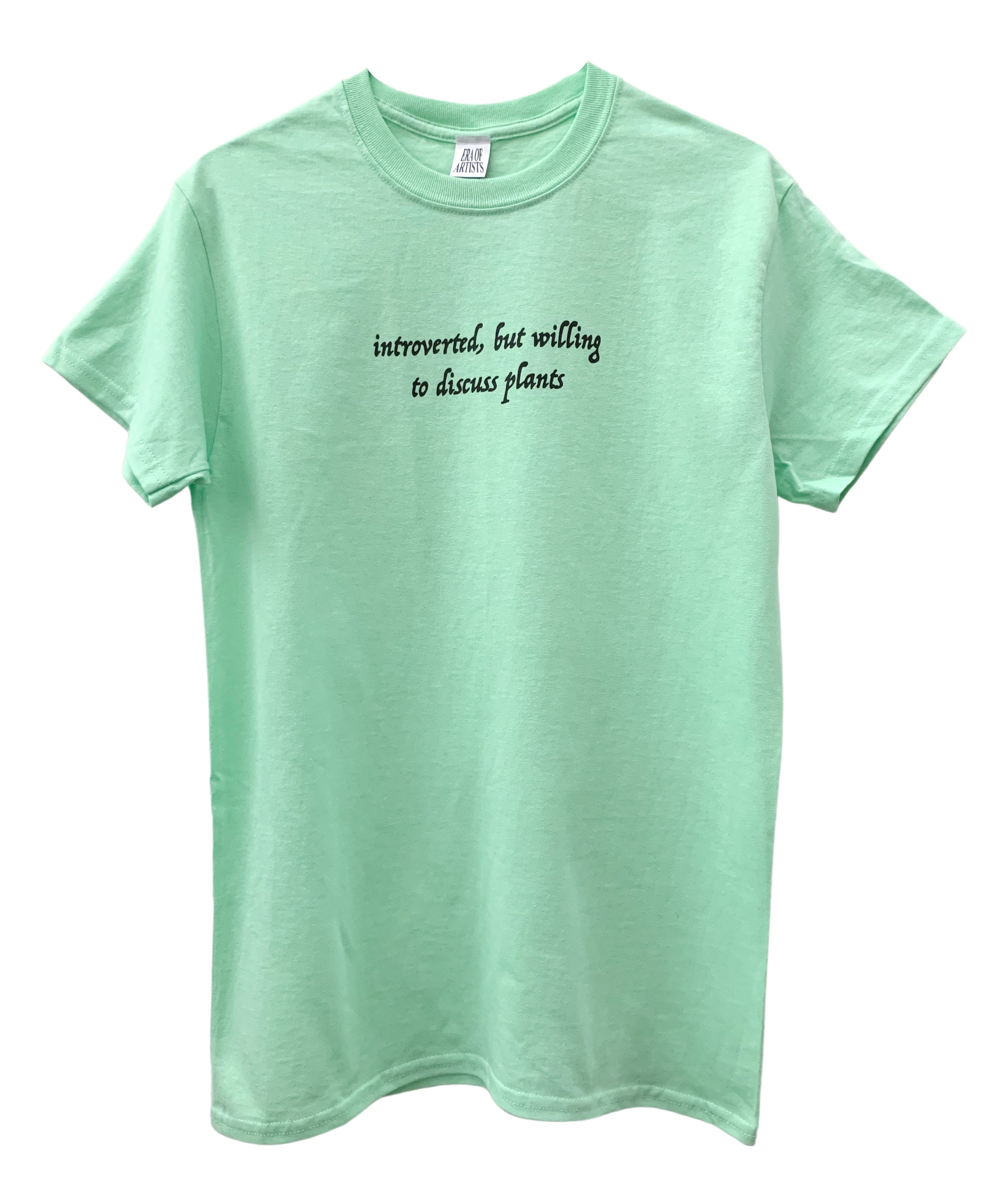 Introverted, But Willing to Discuss Plants Light Green Unisex Te